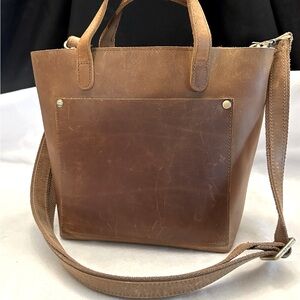 S-Zone Mini Tote Bag Sachel Handbag- Lt Brown